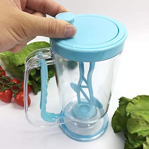 2 in 1 Pancake Batter Blend Mixer and Dispenser with Measuring - color: Blue
