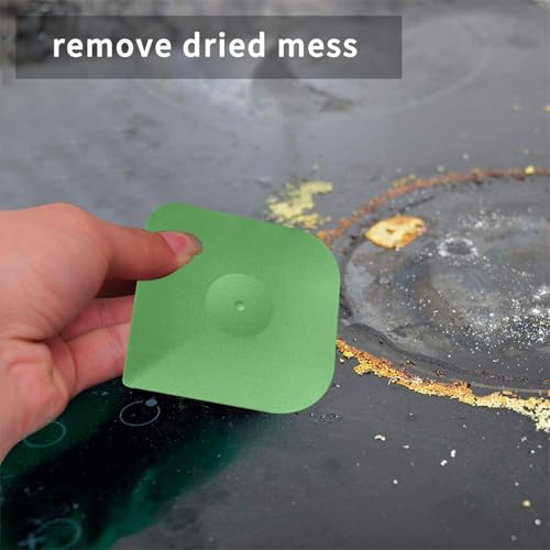 Herda Pan Scraper Pot Scraper Plastic Kitchen Scraper Tool,Food Scraper - color: Green, size: 5-PACK