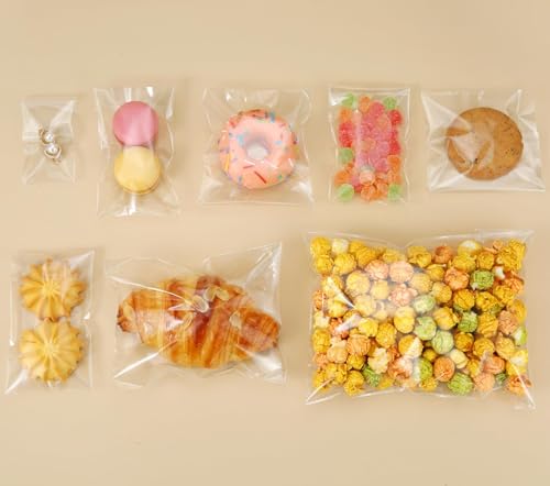 6"x7" 3.2Mil Self Sealing Cellophane Bags 200Pcs Clear Cookies Bags - color: 6"x7"-200PCS