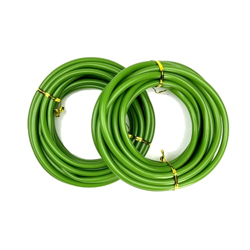 (2PCS) 1 roll of green tubular flower stem wrap, - size: Green 6.5MM(2PCS)