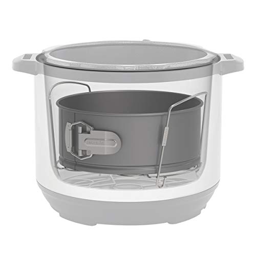 Instant Pot Official 7.5-Inch Nonstick Leakproof Springform Pan with Removable Bottom for Cheesecake, Cakes, Lasagna, Casseroles, and More - Heavy-Duty, Professional Grade, Oven Safe to 450°F (Gray)