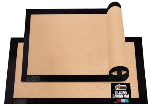GORILLA GRIP Nonstick Silicone Baking Mats, 2PK, Half Sheet, Black - color: Black, size: 16.5" x 11.87" (Half Sheet)