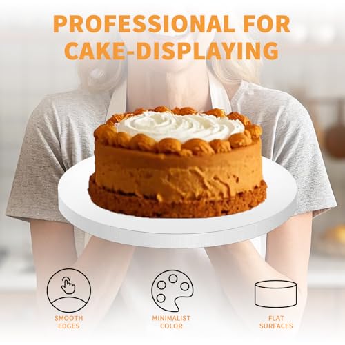 5Pcs Cake Drums 8 Inch,Cake Boards 8 Inch Round, 1/2" Thick Cardboard, Sturdy Circle, Base para Pastel Cardboard Base White Cake Boards for Wedding (8inch/5pcs) - color: White, size: 8inch/5pcs