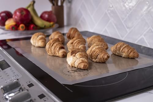 Silicone Baking Mats - 3/4 Size Cookie Sheets for Baking, Pack of 3, Gray - color: Gray, size: 3/4 Baking Mat Pack of 3