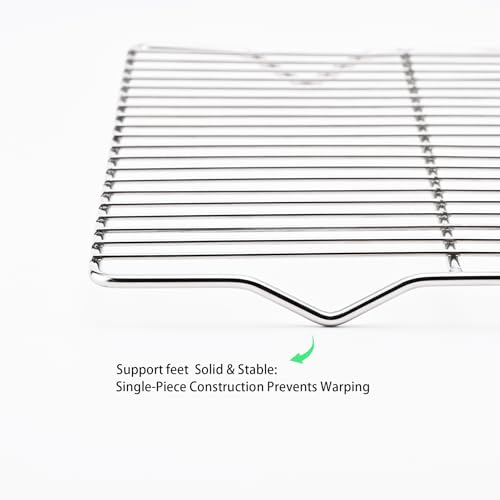 Cooling rack,2-Pack Heavy-Duty Stainless Steel wire rack for cooking (16.5"x11.5") - Oven Baking Wire Rack for Sheet Pans, Bread, Dishwasher Safe & Non-Toxic Metal Grates - size: 16.5"x11.5"x0.6"