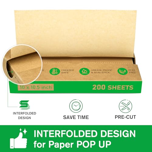 EcoDispose 2000 Count 10" x 10.5" Precut Pop Up Deli Paper Sheets, Kraft - color: Kraft, size: 10"x10.5"