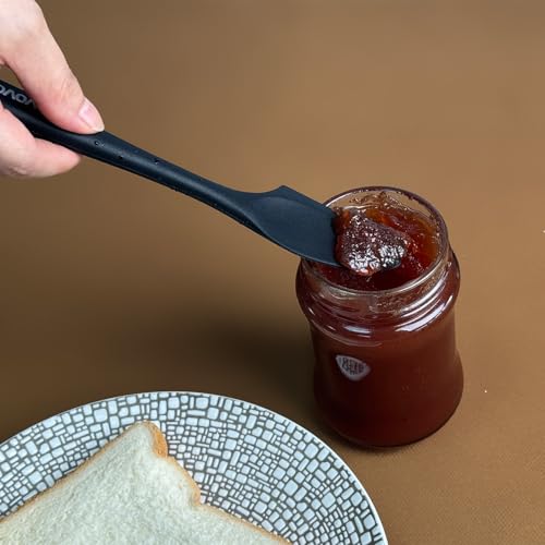 Mini Silicone Spatula, 8" Curved Small Spatula with Shallow Bowl, Mixed,4Pc - color: Assorted