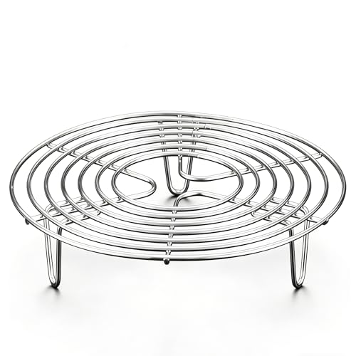 Round Steamer Rack, Cooling Rack, Stainless Steel Pot Mat, Wire Steamer Rack for pot cookers and pressure cookers (7 * 16cm) - size: 7*16cm