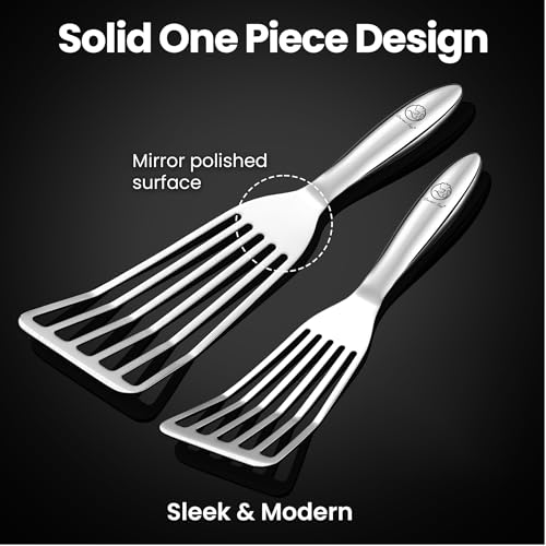 Gourmet Easy Fish Spatula Set, Ultra-Thin Edge for Easy Turning & Flipping - color: Original