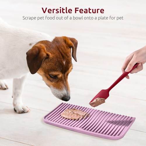 U-Taste Small Mini Silicone Spatula, 9in Rubber Jar Bowl Scraper, Red - color: Red