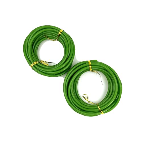 (2PCS) Green tubular flower stems wrap, used to thicken the flower stem - size: Green 4.5MM(2PCS)