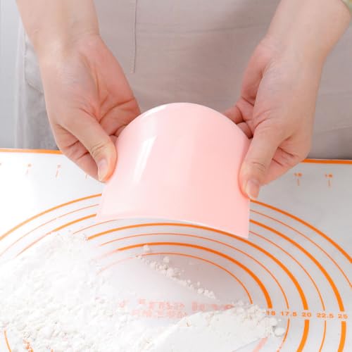 8 PCS Food-Safe Dough Cutter Bench Scraper, BPA Free Flexible PE Plastic Bowl Scraper, Multipurpose Scraper for Bread, Dough, Fondant and Icing Baking