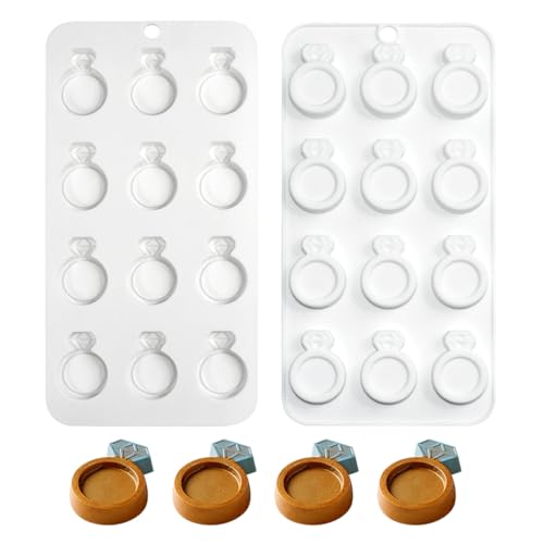 mostsom 3D Ring Shape Silicone Dessert Molds, Cake Molds for Baking, Mini Granola Bar, Chocolate Truffles, Whiskey Ice Cube Tray, Fondant Mould, Candy & Gummy Jelly Mold (C_ Ring) - size: C_ Ring