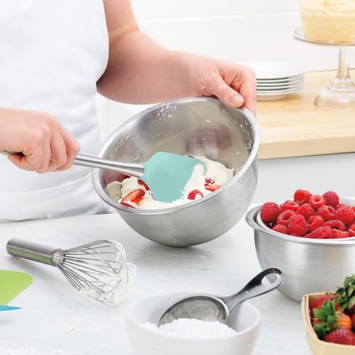 Tovolo Flex-Core Silicone Spatula, Stainless Steel Handle, Aqua - color: Aqua, style: Spatula