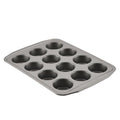 Circulon Nonstick Bakeware 12-Cup Muffin Tin, Gray, Steel - color: Gray