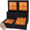 qiqee 10"x 10"x 2.5" Black Pie Boxes with Window 50Packs Cookie Donut Bakery Box (Auto-pop Up) - color: Black, 50Packs