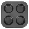 SHOWERORO Muffin Pan 4 Grids Muffin Baking Cups Non-stick