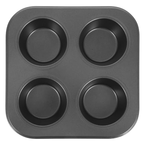 SHOWERORO Muffin Pan 4 Grids Muffin Baking Cups Non-stick