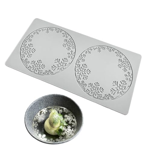 mostsom Silicone Lace Mold Round Shape Snowflower Pattern Food-Grade Fondant Molds Cake Decorating Tools Baking for DIY Candy Enthusiasts Home Bakers (B_ Snowflower) - size: B_ Snowflower