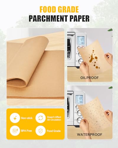 130PCs Paper Liners and 4PCs Teflon Mats Compatible with Breville BOV860BSS