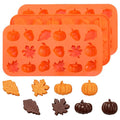 3Pack Fall Silicone Molds 18 Cavity Orange Thanksgiving