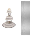 12 Inch Stainless Steel Cake Scraper with Scale, Icing Smoother Tool, Double-Sided Scraper for Buttercream Frosting, Cake Decorating, Baking(Silver)
