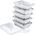 (55 Count) 2.25LB Aluminum Containers with Lids (8.5"x6") - Disposable Foil Container for Takeout, Baking, Freezing, Food Storage - Aluminum Pans with Lids, To Go Containers - size: 2.25 lb - 55 Pack