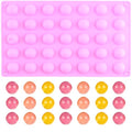 35 Cavity Mini Semi Sphere Silicone Candy Molds