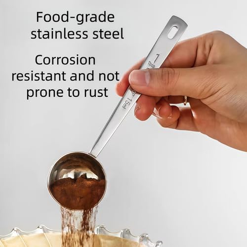 Coffee Spoon Stainless Steel Long-Handled Spoon, 1 and 2 Tbsp Spoon Silver - color: Silver Long