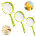 3PCS Fine Nylon Mesh Strainers, Sieve Fine Mesh Colander Flour Sifter