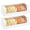 Ocmoiy Roll Cake Boxes with Window, 12x4x3.5 Inches, 24 Pack