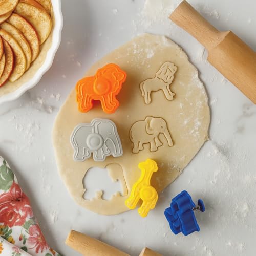 Mrs. Anderson’s Baking Animal Cracker Cookie Cutters, BPA Free, Set of 8 - style: Giraffe, Elephant, Lion- Set/2
