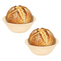 uxcell 2Pcs Silicone Bread Proofing Basket 9.3" Round Sourdough Bread Beige - color: Beige, size: 23.5 cm / 9.3 Inch