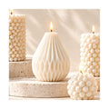 Silicone Candle Molds, 3D Pear Shape Scented Candle Mold, Classic Geometric Design, Colorless, BPA Free, Silicone Molds for Candle Making, DIY, Resin, Wax, Soap, Clay, Chocolate Etc - color: Pear Form