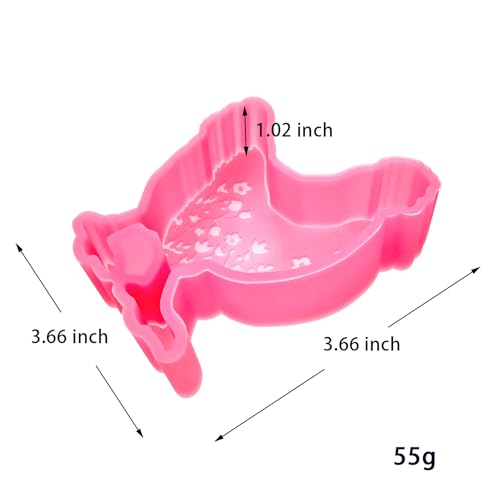 (300 Design Optional) MUBYOK M548 Floral Chicken Silicone Freshie Mold for Baking Aroma Beads Car Freshie Supplies - color: Floral Chicken