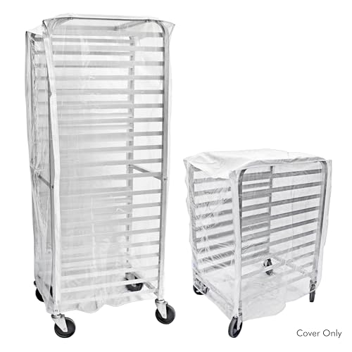 New Star Foodservice Commercial-Grade Clear Plastic Sheet Pan/Bun Pan Rack Cover, 10-Tier, 28" L x 23" W x 33" H (Pack of 12) - size: 28" x 23" x 33", 10-Tier, Single (Pack of 12)