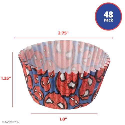 MARVEL's Spider-Man™ Baking Cups | 48 Pack Cupcake Liners