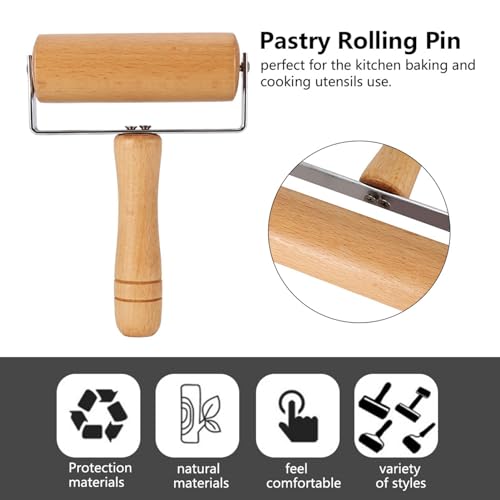 Small Rolling Pin, Pizza Dough Roller, Non Stick Wood Pastry Roller, Kitchen Wooden Rolling Pins for Baking Cooking Cookie Bread Tortilla Dumpling Fondant Clay (Style 3) - size: Style 3