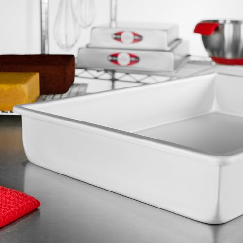 Fat Daddio's POB-12183 Anodized Aluminum Sheet Cake Pan, 12 x 18 x 3 Inch Silver - size: 12 x 18 x 3 Inch, style: 3" Deep