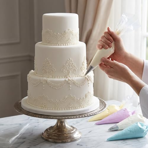 12" Disposable Piping Bags 100Pcs, Thickened Non-Slip Anti-Burst Pastry