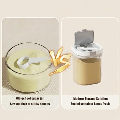 1300ml Airtight Baby Formula Container, Layered Storage with Spoon - size: Small