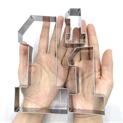LILIAO Number One #1 Cookie Cutters 3-Pc Set, 3 Sizes: 6.1", 3.93", 2.36"
