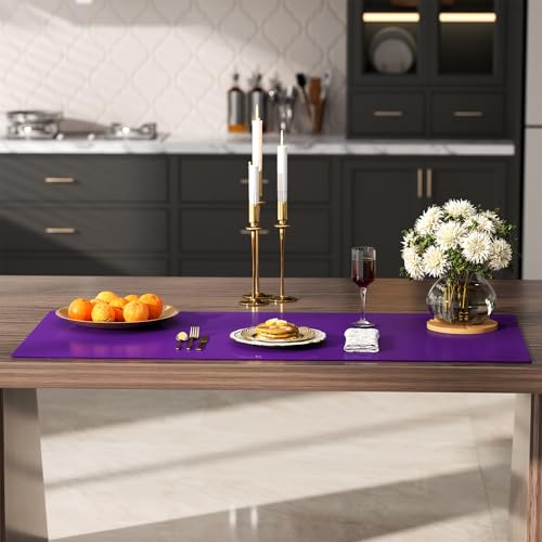 Silicone Protector Mat 47x24 Inch,Purple - color: Purple