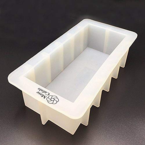 Large Loaf Soap Mold Thick Lip Silicone Rectangular 40oz DIY Swirl Tool - color: 8" Rectangular