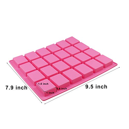 24-Cavity Rectangle Caramel Candy Silicone Molds