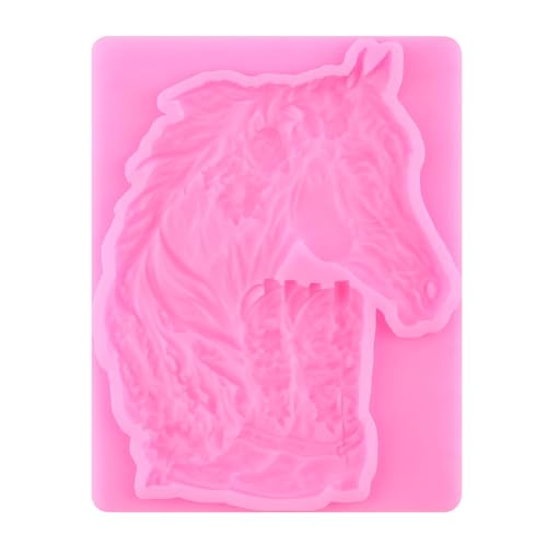 Horse Head Fondant Molds Cowboy Boot Silicone Mold Set Of 2 - color: Style S