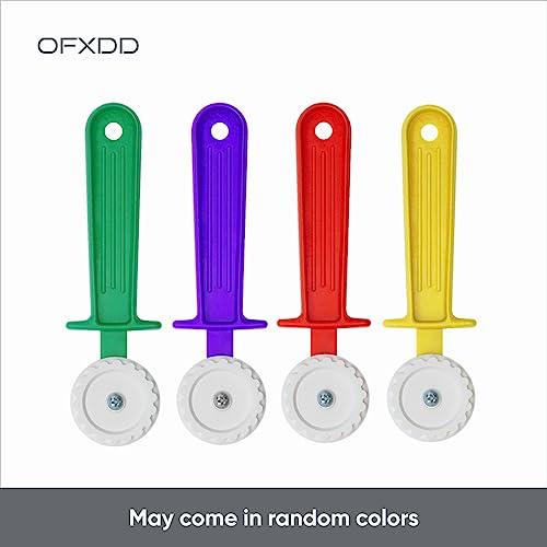 Ravioli Cutter - Pasta Cutter Wheel - Fluted Plastic Dough Wheel - Create Cut Pasta and Fluted Edges for Baking with Ease Using Handle Pastry Crimper and Roller Wheel, 2 Pcs, OFXDD