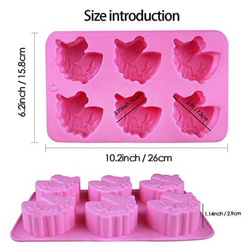 Unicorn Silicone Mold Horse Crayon Silicone Mold Unicorn Cake Molds - color: Pink