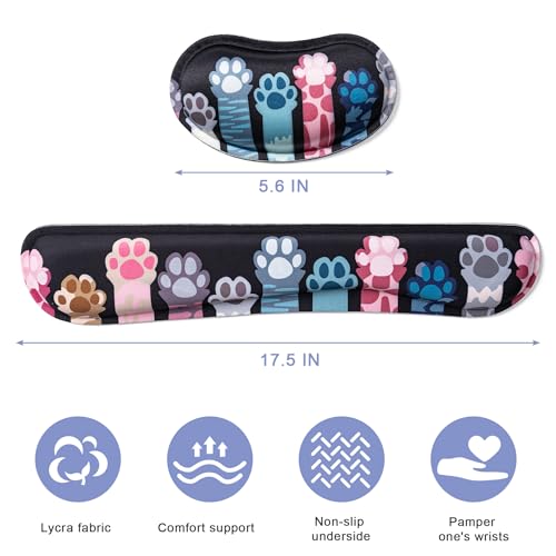 Keyboard Wrist Rest,Ergonomic Wrist Support for Keyboard,Cat Paw Style - color: Cat Paw Style