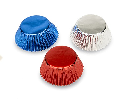 Fox Run Patriotic Muffin and Cupcake Liners, 45 Standard Size Foil Wrappers - color: Multicolor